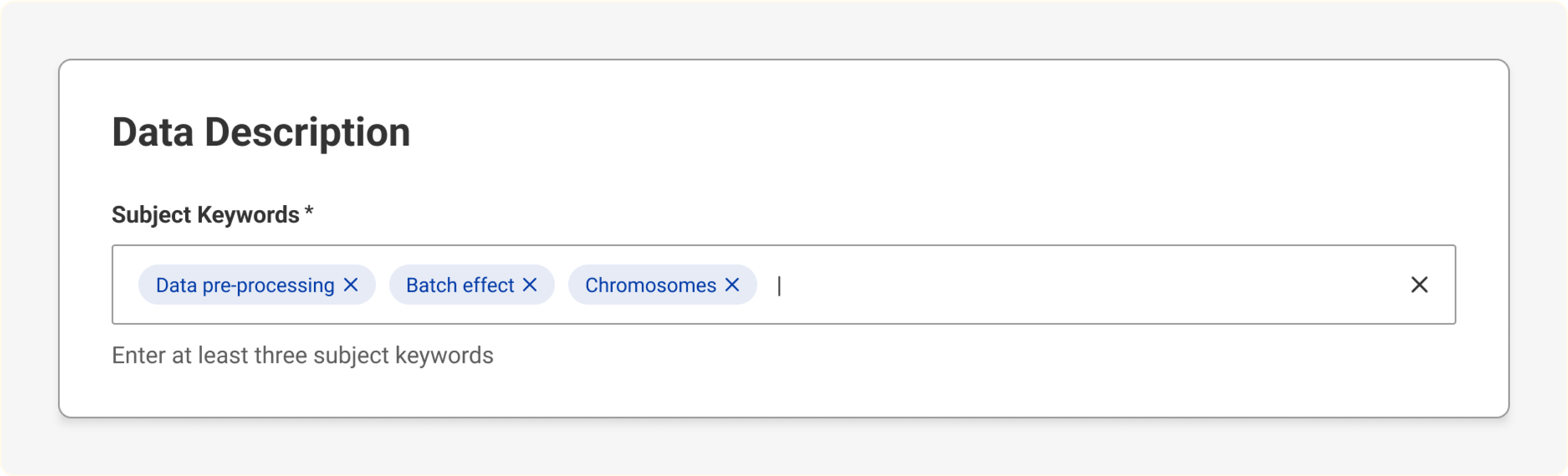 Subject Keywords example