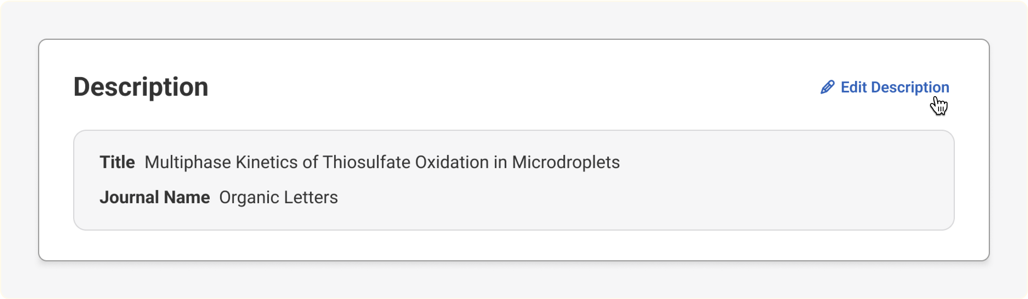 Preview screen highlighting ability to Edit Description